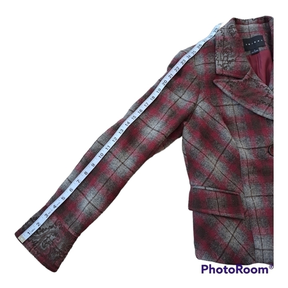 TRIBAL womens coat jacket pink & gray wool size 8 - Picture 11 of 14